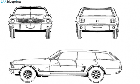 1965 Ford Mustang 4-Door Wagon Wagon blueprint