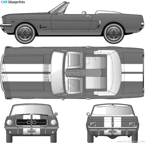 1964 Ford Mustang Convertible Cabriolet blueprint