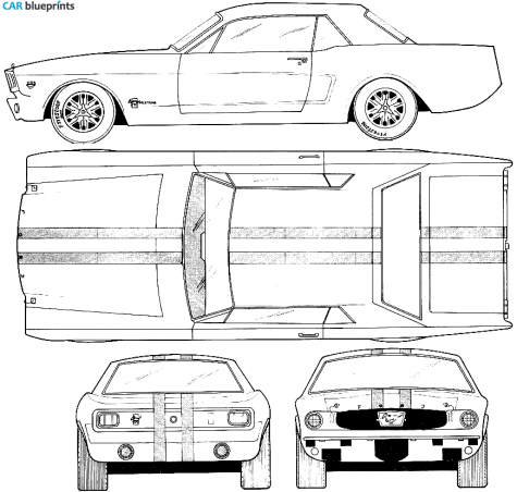 1967 Ford Mustang Coupe blueprint