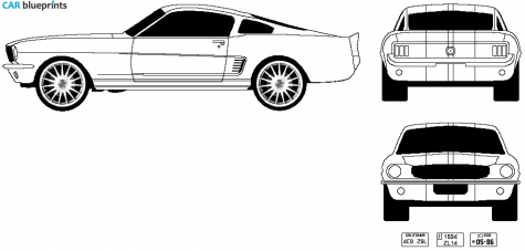 1967 Ford Mustang Fastback Coupe blueprint