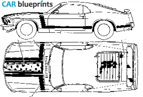 1970 Ford Mustang Fastback Coupe blueprint