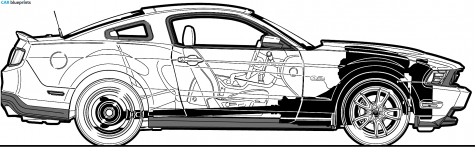 2011 Ford Mustang GT Coupe blueprint