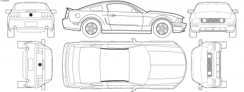 2006 Ford Mustang GT V8 Coupe blueprint