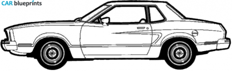 1974 Ford Mustang II Coupe blueprint