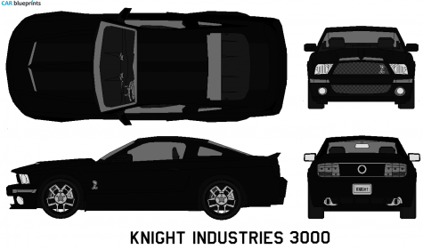 2008 Ford Mustang V KITT Knight Industries Three Thousand Cinema Coupe blueprint