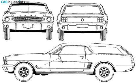 1965 Ford Mustang Wagon blueprint