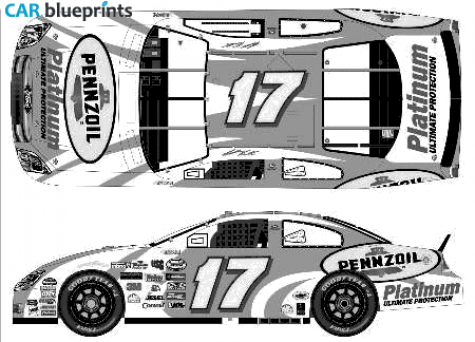 2006 Ford Nascar Coupe blueprint