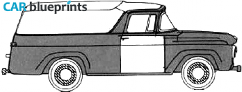 1958 Ford Panel Delivery Van blueprint