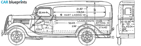 1937 Ford Panel Van blueprint