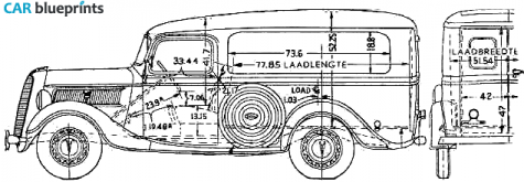 1937 Ford Panel Van blueprint