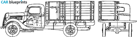 1937 Ford Platform Truck blueprint