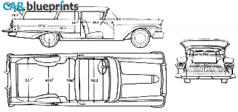 1958 Ford Ranch Wagon blueprint