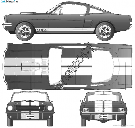 1966 Ford Shelby Mustang GT350H Coupe blueprint