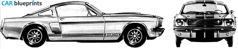 1966 Ford Mustang Shelby GT350 Coupe blueprint