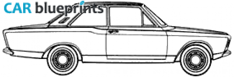 1967 Ford Taunus 17M (P7) Sedan blueprint