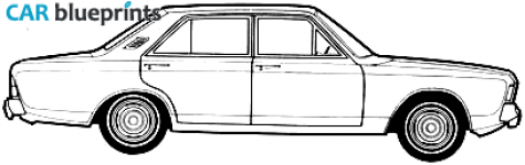 1969 Ford Taunus 20M (P7B) Sedan blueprint