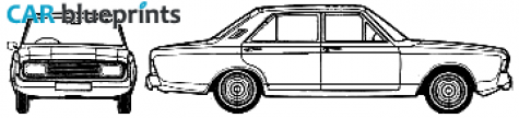 1970 Ford Taunus 20M (P7B) Sedan blueprint