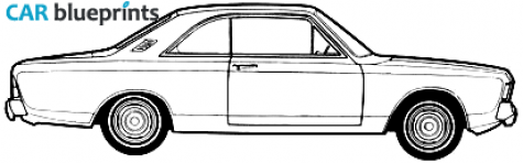 1969 Ford Taunus 20M (P7B) Coupe blueprint