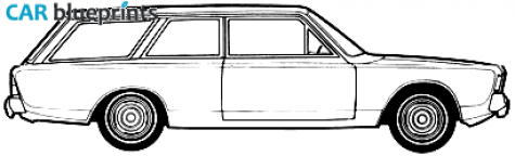 1969 Ford Taunus 20M (P7B) Turnier 2-door Wagon blueprint
