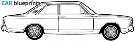 1967 Ford Taunus 17M (P7) 2-door Sedan blueprint