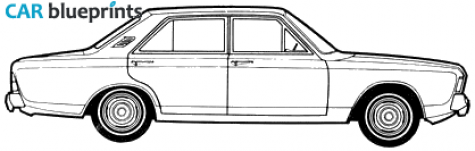 1967 Ford Taunus 17M (P7) Sedan blueprint