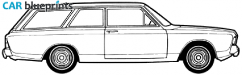 1967 Ford Taunus 17M (P7) Turnier Wagon blueprint