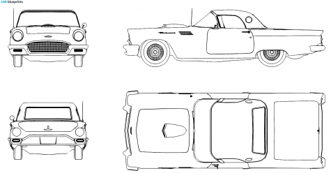 1957 Ford Thunderbird Coupe blueprint