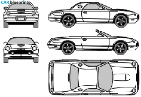 2002 Ford Thunderbird Cabriolet blueprint