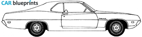 1970 Ford Torino 2-door Hard Top Coupe blueprint