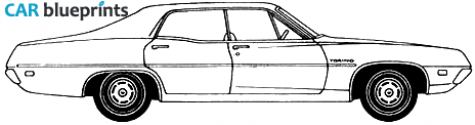 1970 Ford Torino Hard Top Sedan blueprint