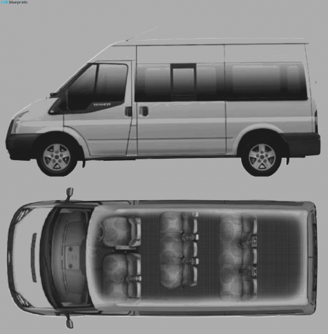 2008 Ford Transit Bus blueprint