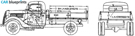 1937 Ford  Truck blueprint