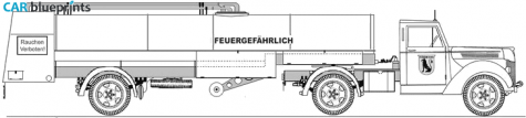 1948 Ford V-3000S G198TS Traktor Truck blueprint