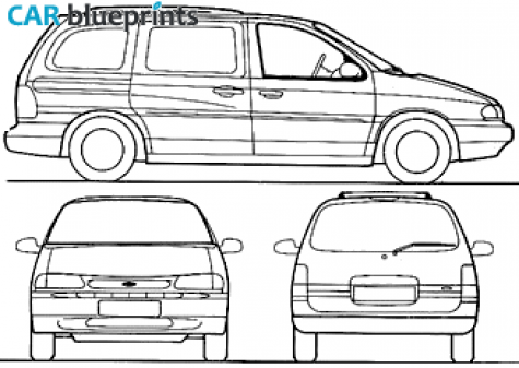 1995 Ford Windstar Minivan blueprint