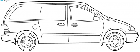 2000 Ford Windstar Minivan blueprint