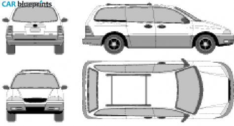 2000 Ford Windstar Minivan blueprint