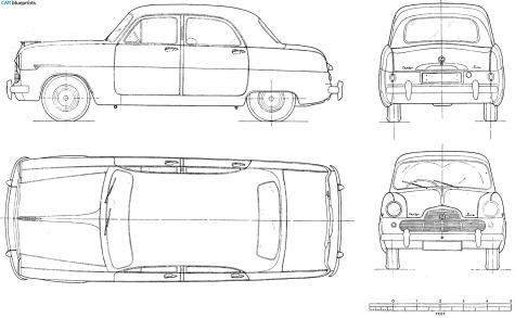 1953 Ford Zephyr Sedan blueprint