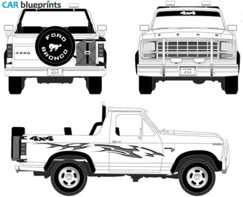 1980 Ford Bronco Pick-up blueprint