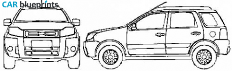 2011 Ford Ecosport (Brazil) SUV blueprint