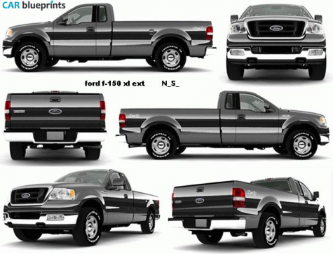 2005 Ford F-150 XL STX Pick-up blueprint