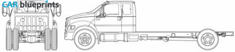 2010 Ford Ford F-650 Medium Duty Chassis Truck blueprint