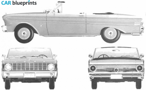 1964 Ford Falcon Sprint Convertible Cabriolet blueprint