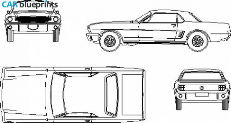 1965 Ford Mustang Hardtop Coupe blueprint