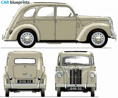 1949 Ford Prefect E493A Sedan blueprint