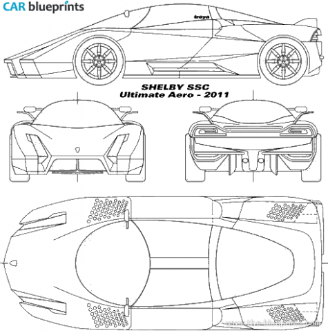 2011 Ford Shelby SSC Ultimate Aero Coupe blueprint