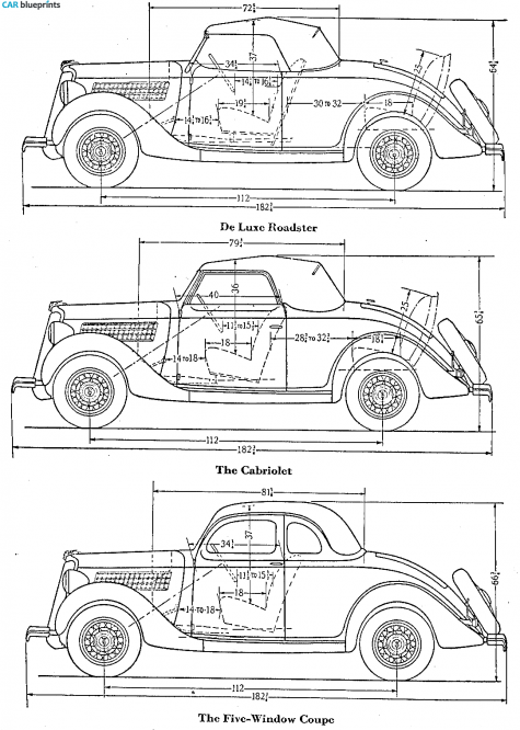 1938 Ford The Sportier Cabriolet blueprint