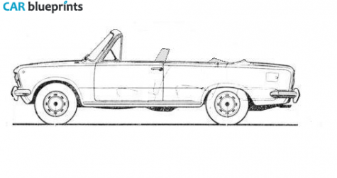 1973 FSO 125 Cabriolet blueprint