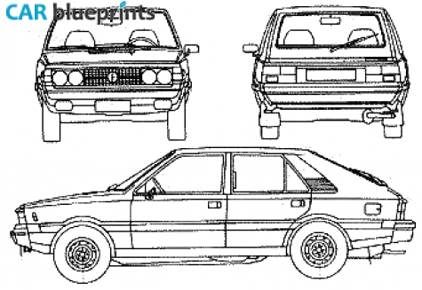 1977 FSO Polonez 5-door Hatchback blueprint