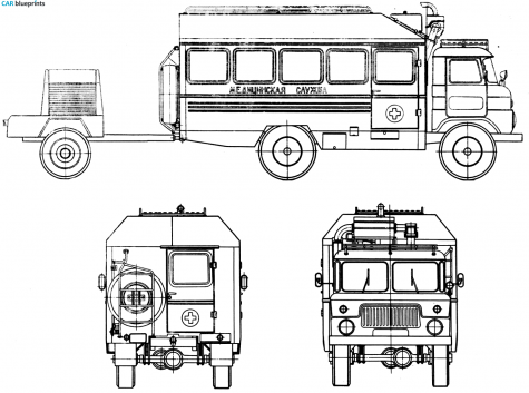 GAZ 3952 Truck blueprint