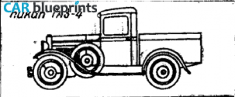 1933 GAZ 4 Pick-up blueprint